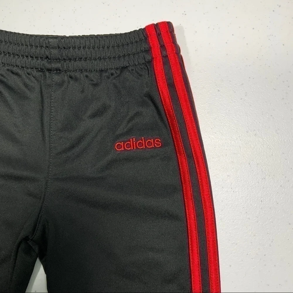 adidas Kid’s Tricot Joggers Track Pants 12 Months Red & Black